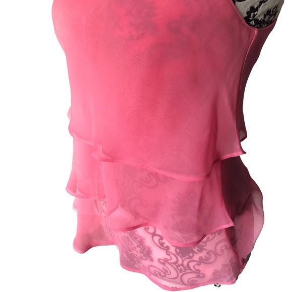 La Senza Pink Tier Sheer Lingerie Top - Picture 3 of 8